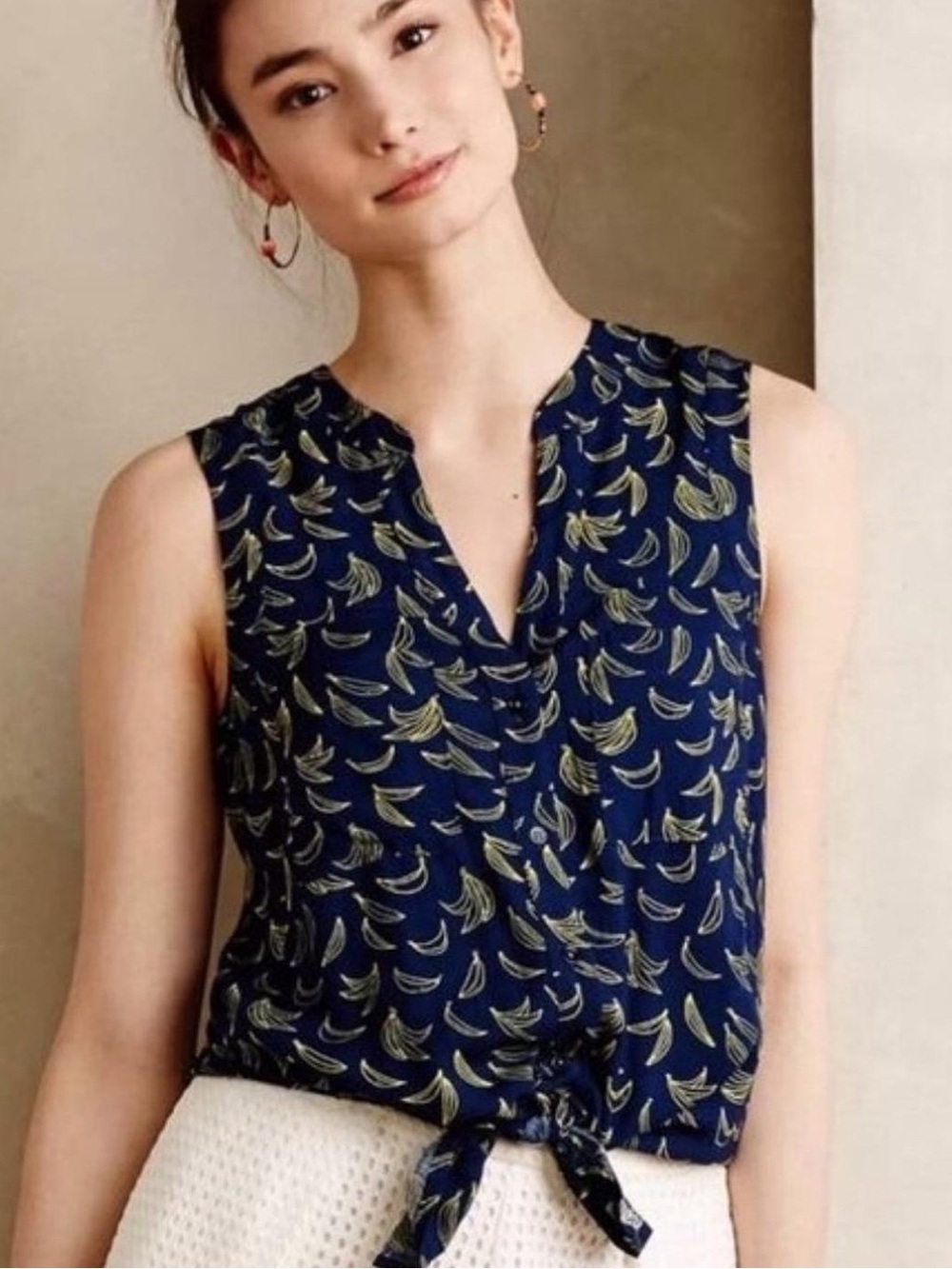 MAEVE Anthropologie Sunseeker Banana Tank